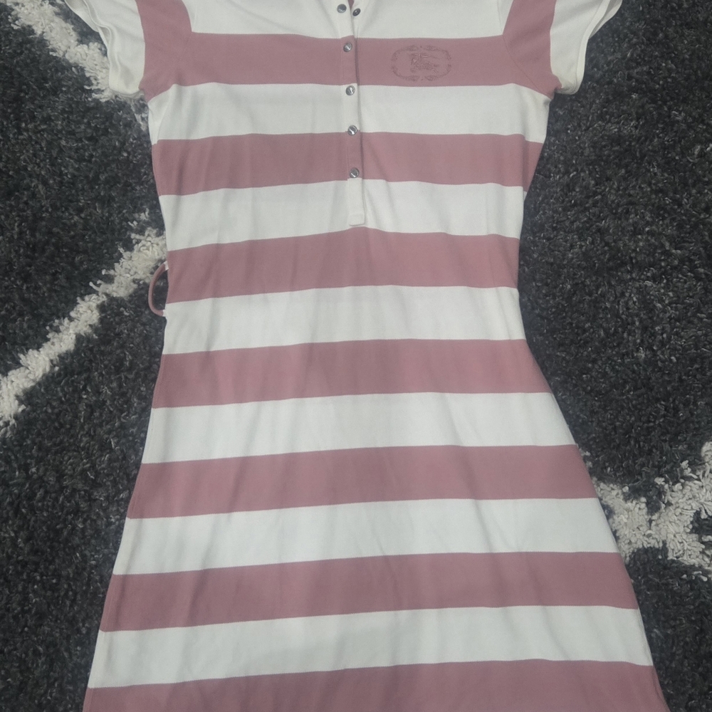 Burberry Women's Shirt Dress Polo Mini Dress Size M